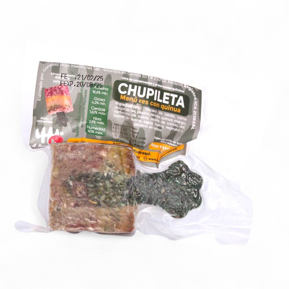 Paleta para perros Res con Quinua / Chupileta